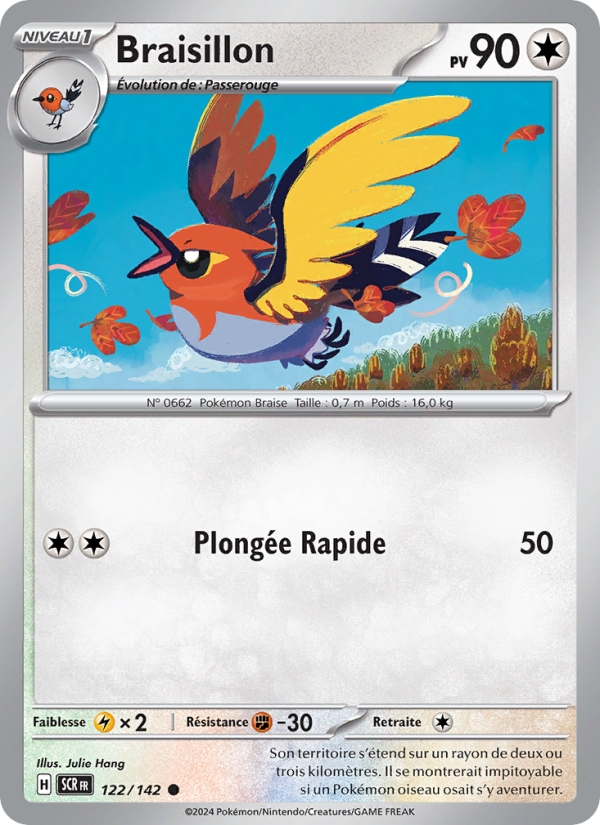 Braisillon 122 — Couronne Stellaire (French Pokémon TCG card)