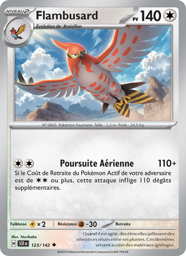 Flambusard 123 — Couronne Stellaire (French Pokémon TCG card)