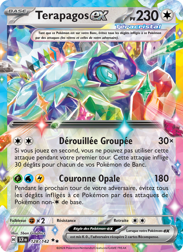 Terapagos-ex 128 — Couronne Stellaire (French Pokémon TCG card)