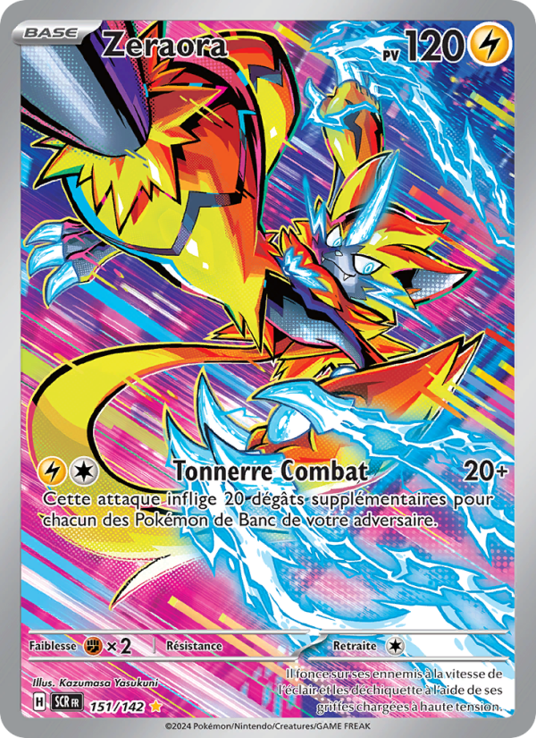 Zeraora 151 — Couronne Stellaire (French Pokémon TCG card)