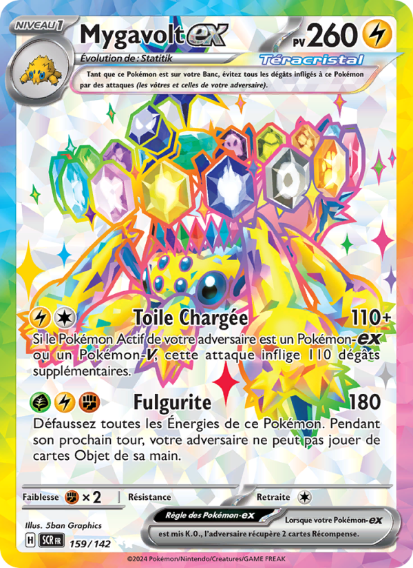 Mygavolt-ex 159 — Couronne Stellaire (French Pokémon TCG card)