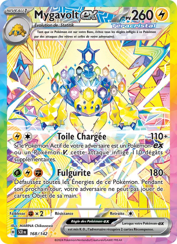 Mygavolt-ex 168 — Couronne Stellaire (French Pokémon TCG card)