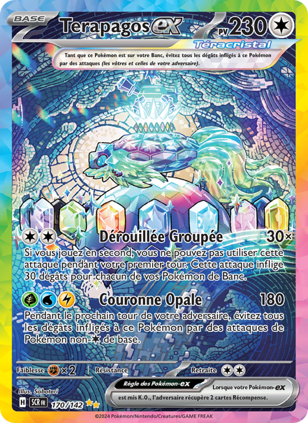 Terapagos-ex 170 — Couronne Stellaire (French Pokémon TCG card)