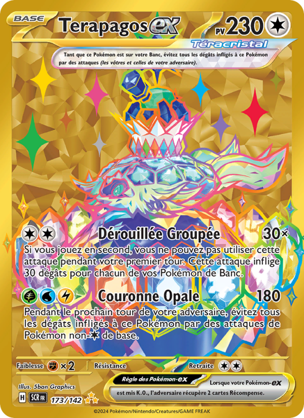 Terapagos-ex 173 — Couronne Stellaire (French Pokémon TCG card)