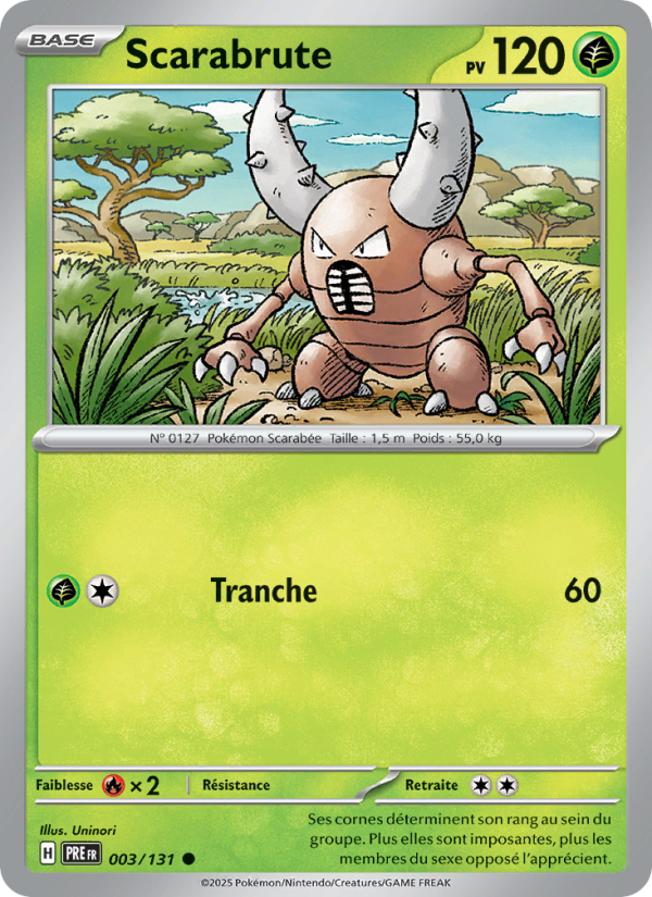 Scarabrute 003 — Évolutions Prismatiques (French Pokémon TCG card)