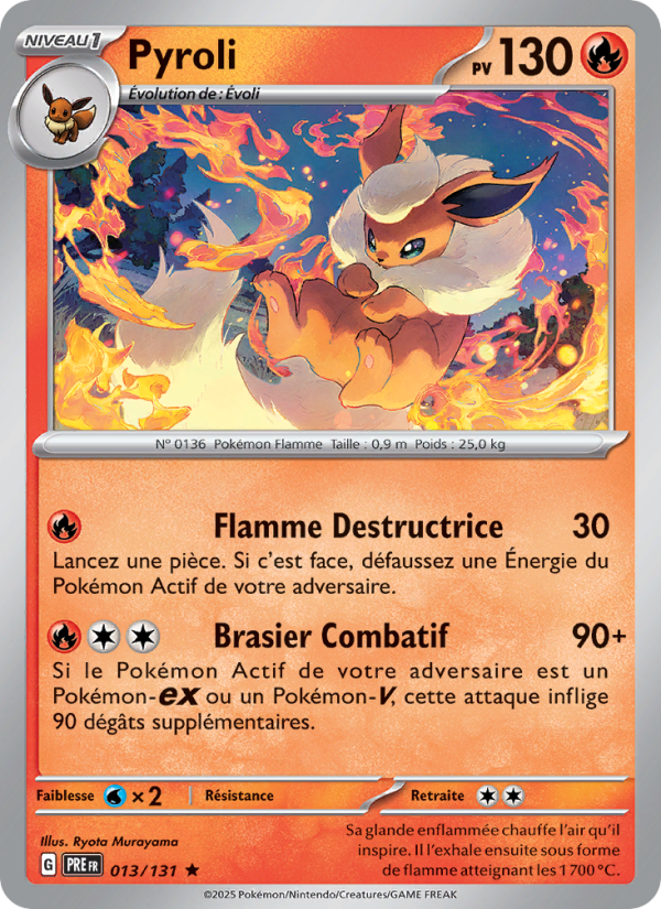 Pyroli 013 — Évolutions Prismatiques (French Pokémon TCG card)
