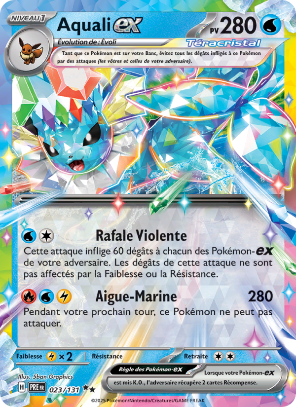 Aquali-ex 023 — Évolutions Prismatiques (French Pokémon TCG card)