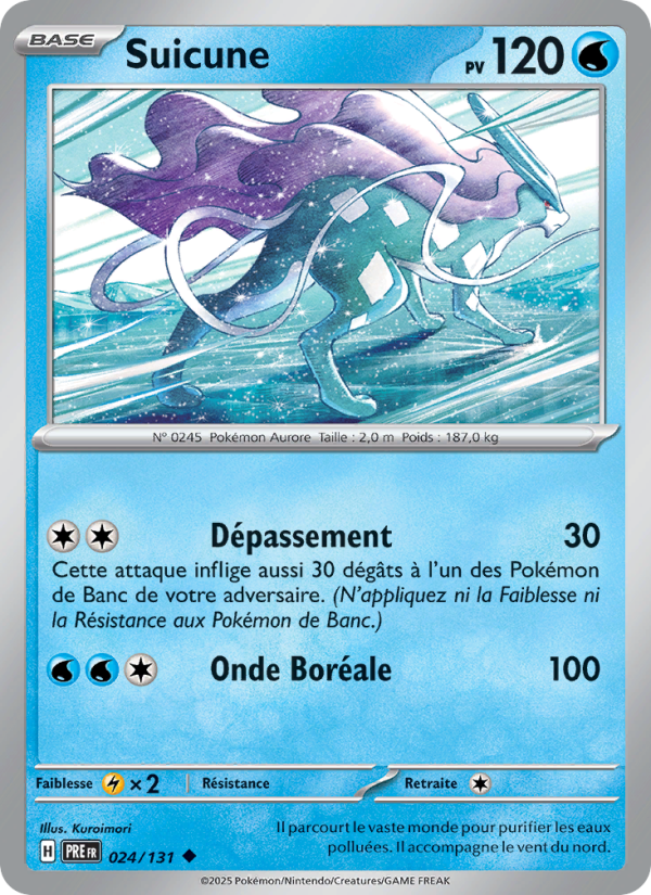Suicune 024 — Évolutions Prismatiques (French Pokémon TCG card)