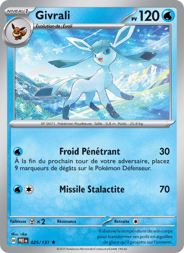 Givrali 025 — Évolutions Prismatiques (French Pokémon TCG card)