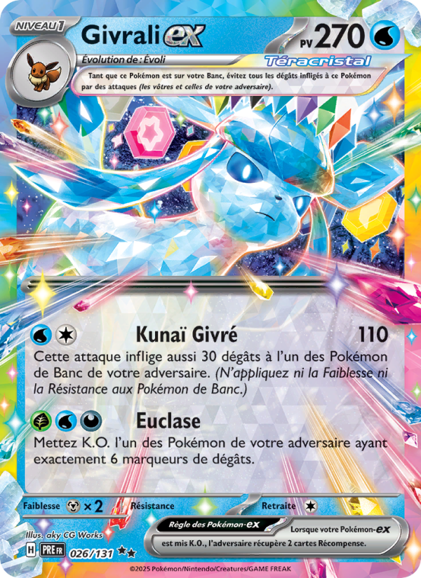 Givrali-ex 026 — Évolutions Prismatiques (French Pokémon TCG card)