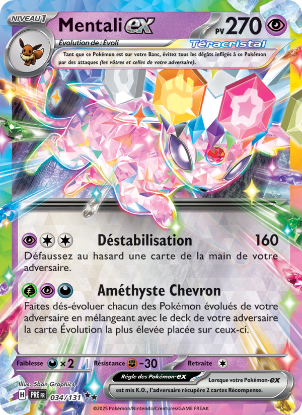 Mentali-ex 034 — Évolutions Prismatiques (French Pokémon TCG card)