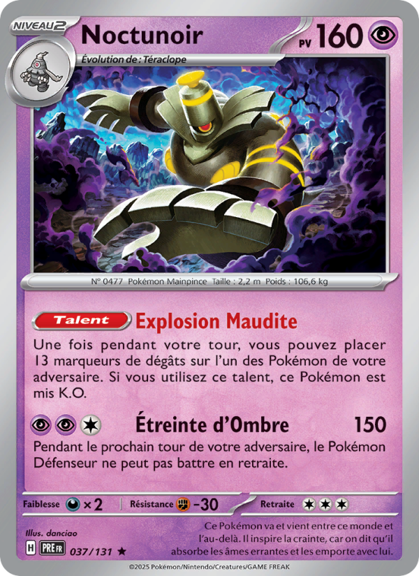 Noctunoir 037 — Évolutions Prismatiques (French Pokémon TCG card)