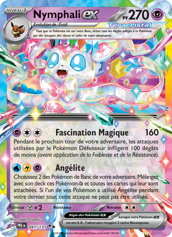 Nymphali-ex 041 — Évolutions Prismatiques (French Pokémon TCG card)