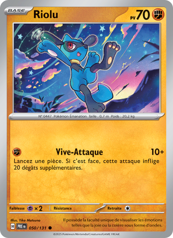 Riolu 050 — Évolutions Prismatiques (French Pokémon TCG card)