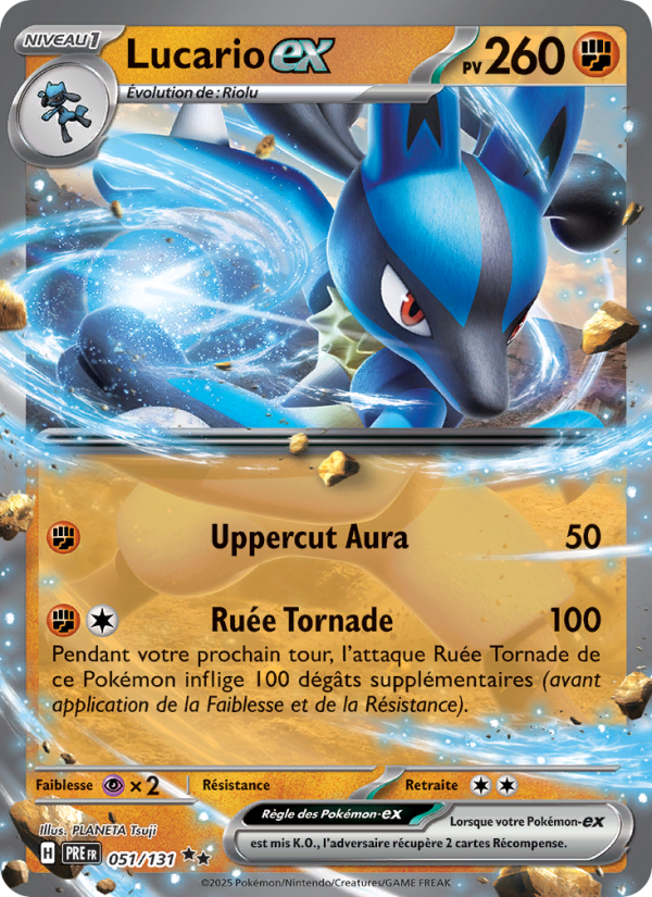 Lucario-ex 051 — Évolutions Prismatiques (French Pokémon TCG card)