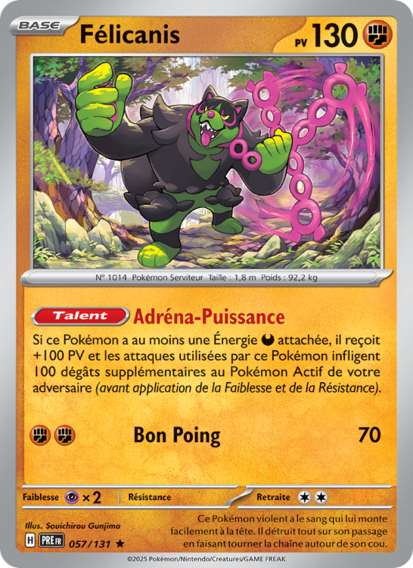 Félicanis 057 — Évolutions Prismatiques (French Pokémon TCG card)
