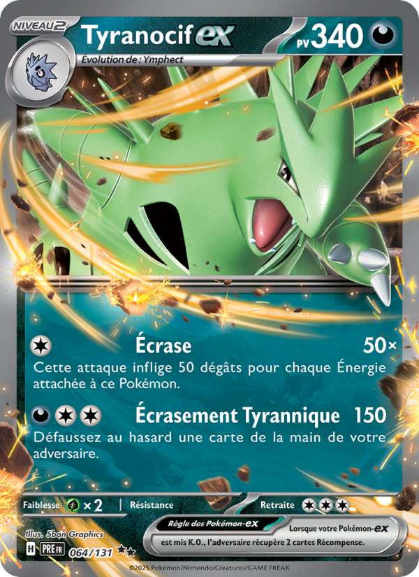 Tyranocif-ex 064 — Évolutions Prismatiques (French Pokémon TCG card)