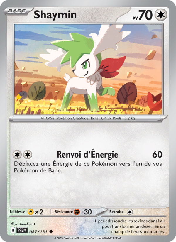 Shaymin 087 — Évolutions Prismatiques (French Pokémon TCG card)