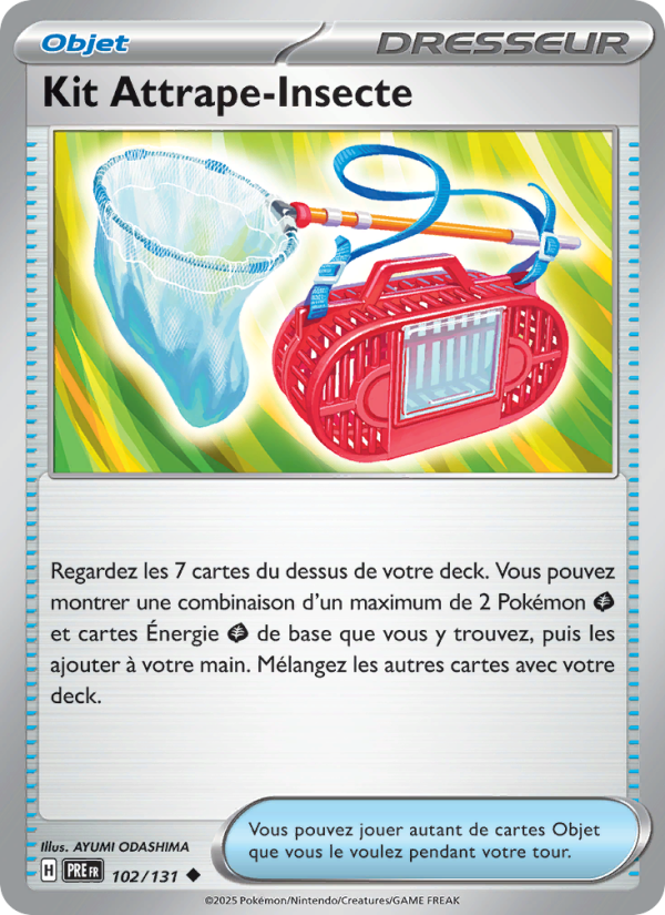 Kit Attrape-Insecte 102 — Évolutions Prismatiques (French Pokémon TCG card)
