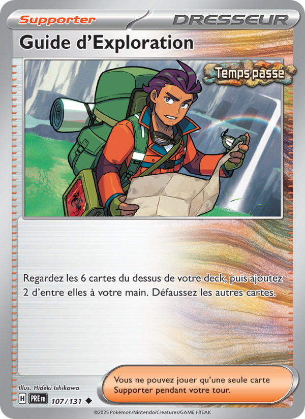 Guide d'Exploration 107 — Évolutions Prismatiques (French Pokémon TCG card)