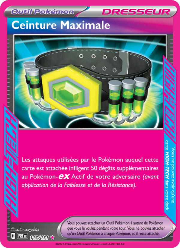 Ceinture Maximale 117 — Évolutions Prismatiques (French Pokémon TCG card)
