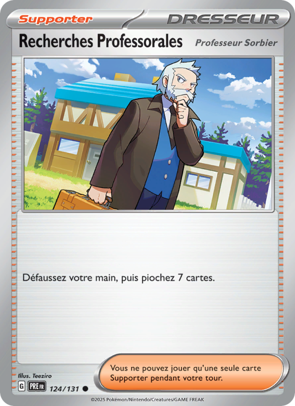 Recherches Professorales 124 — Évolutions Prismatiques (French Pokémon TCG card)