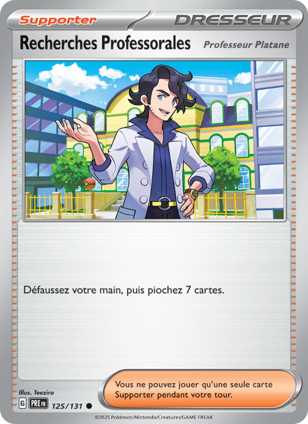 Recherches Professorales 125 — Évolutions Prismatiques (French Pokémon TCG card)