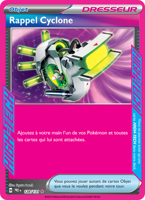 Rappel Cyclone 128 — Évolutions Prismatiques (French Pokémon TCG card)
