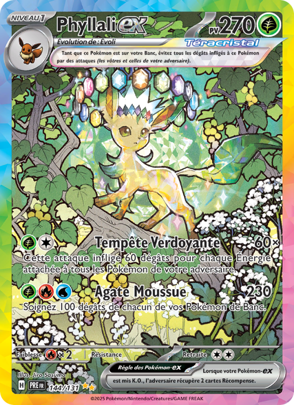 Phyllali-ex 144 — Évolutions Prismatiques (French Pokémon TCG card)