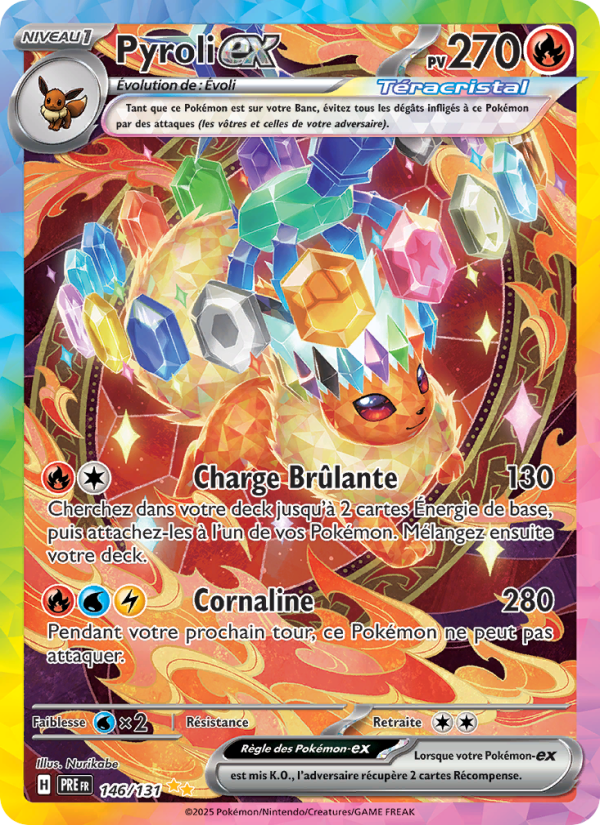 Pyroli-ex 146 — Évolutions Prismatiques (French Pokémon TCG card)