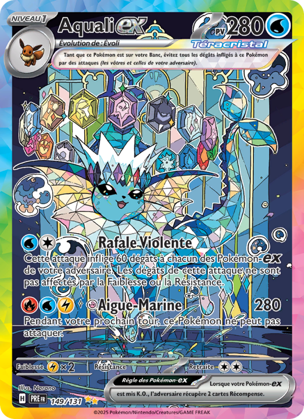 Aquali-ex 149 — Évolutions Prismatiques (French Pokémon TCG card)