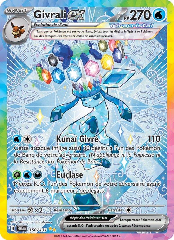 Givrali-ex 150 — Évolutions Prismatiques (French Pokémon TCG card)
