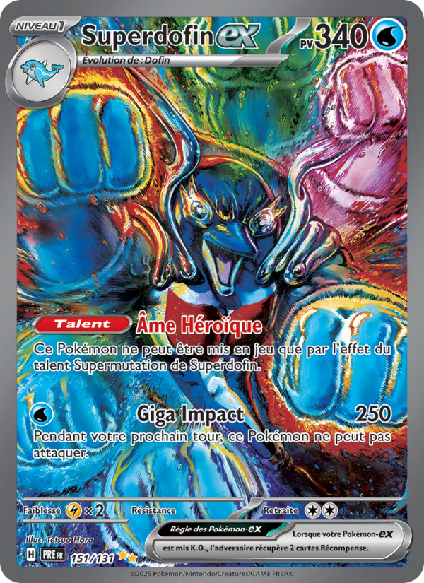 Superdofin-ex 151 — Évolutions Prismatiques (French Pokémon TCG card)