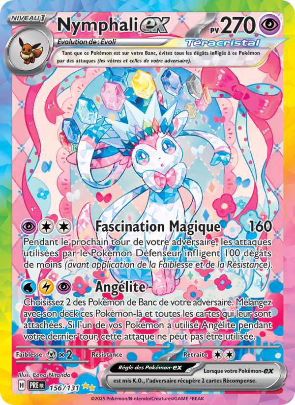 Nymphali-ex 156 — Évolutions Prismatiques (French Pokémon TCG card)