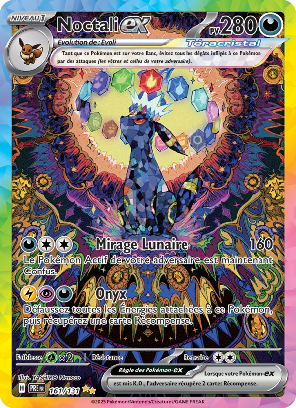 Noctali-ex 161 — Évolutions Prismatiques (French Pokémon TCG card)