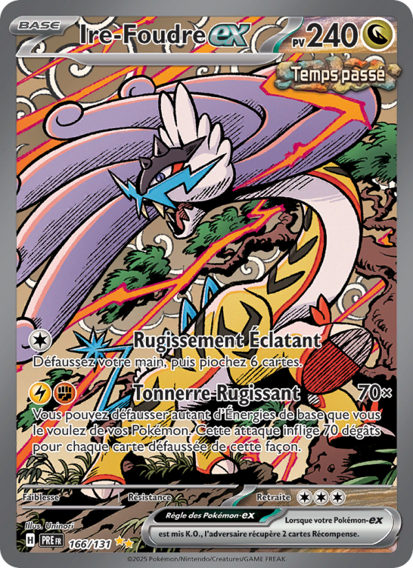 Ire-Foudre-ex 166 — Évolutions Prismatiques (French Pokémon TCG card)