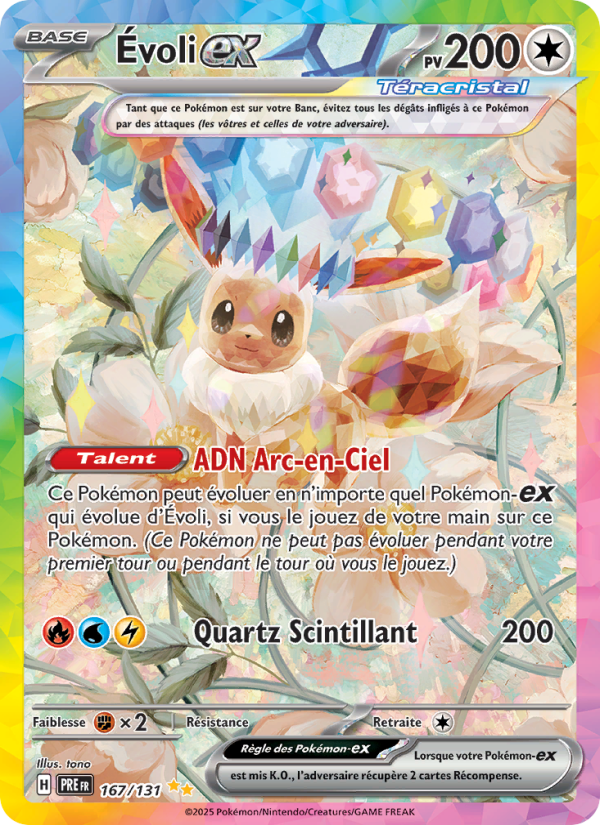 Évoli-ex 167 — Évolutions Prismatiques (French Pokémon TCG card)