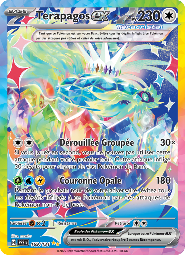 Terapagos-ex 169 — Évolutions Prismatiques (French Pokémon TCG card)