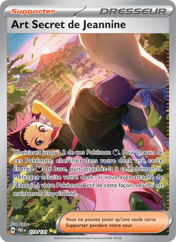 Art Secret de Jeannine 173 — Évolutions Prismatiques (French Pokémon TCG card)