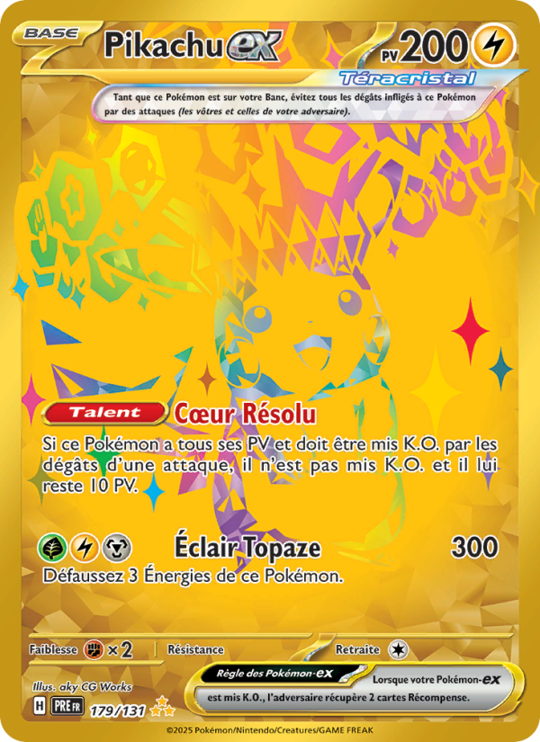Pikachu-ex 179 — Évolutions Prismatiques (French Pokémon TCG card)