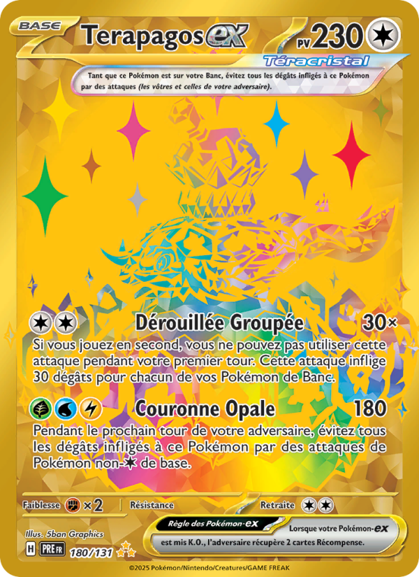 Terapagos-ex 180 — Évolutions Prismatiques (French Pokémon TCG card)