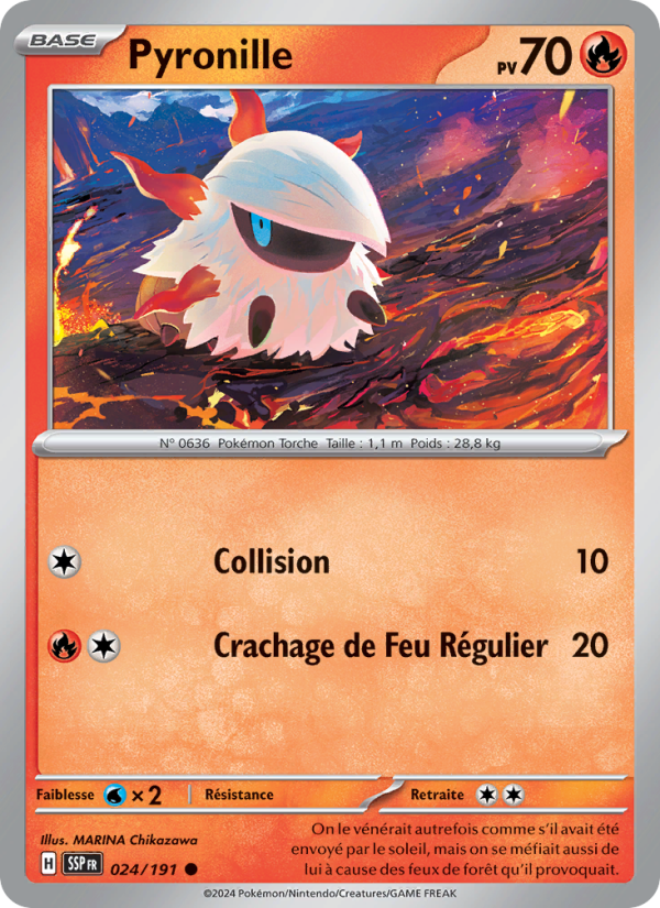Pyronille 024 — Étincelles Déferlantes (French Pokémon TCG card)