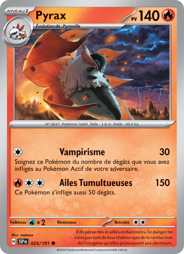 Pyrax 025 — Étincelles Déferlantes (French Pokémon TCG card)