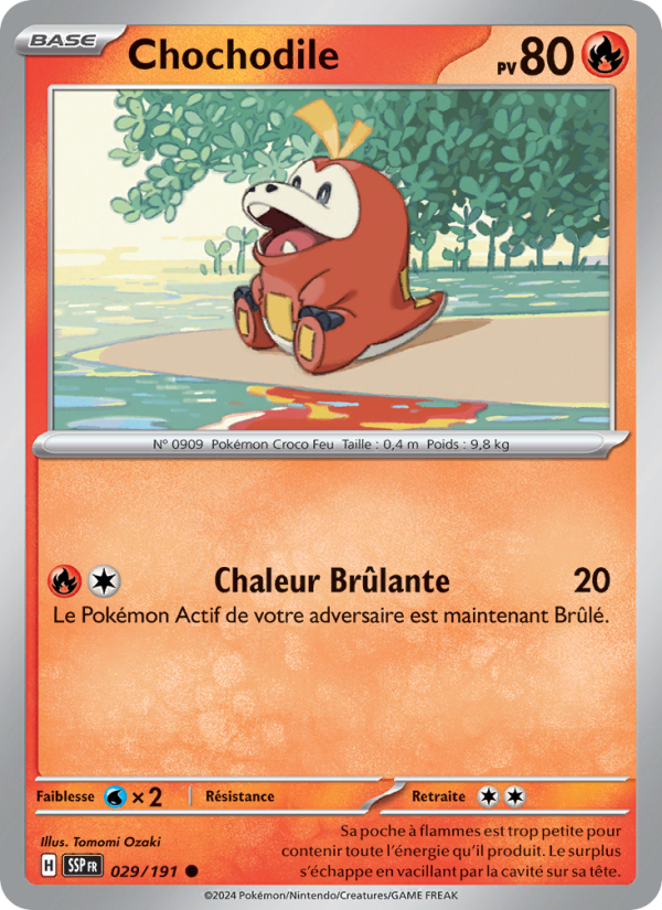 Chochodile 029 — Étincelles Déferlantes (French Pokémon TCG card)