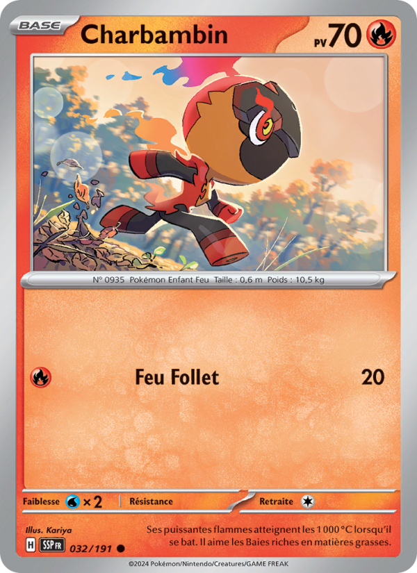 Charbambin 032 — Étincelles Déferlantes (French Pokémon TCG card)