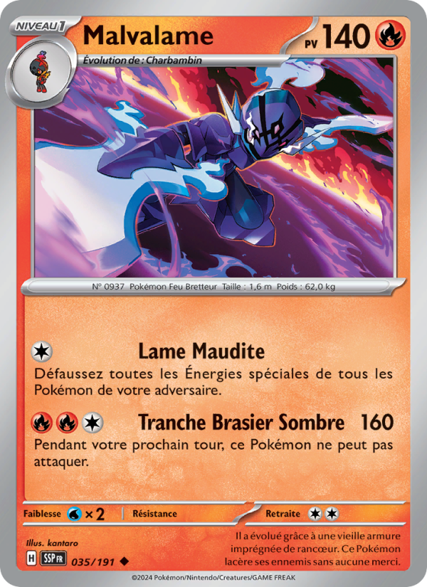 Malvalame 035 — Étincelles Déferlantes (French Pokémon TCG card)