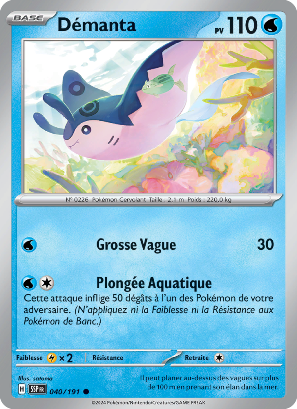 Démanta 040 — Étincelles Déferlantes (French Pokémon TCG card)