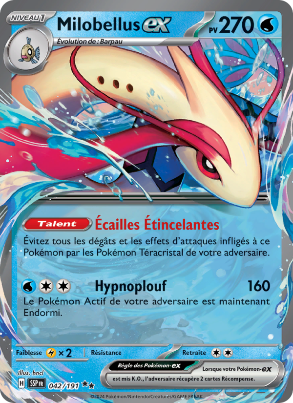 Milobellus-ex 042 — Étincelles Déferlantes (French Pokémon TCG card)