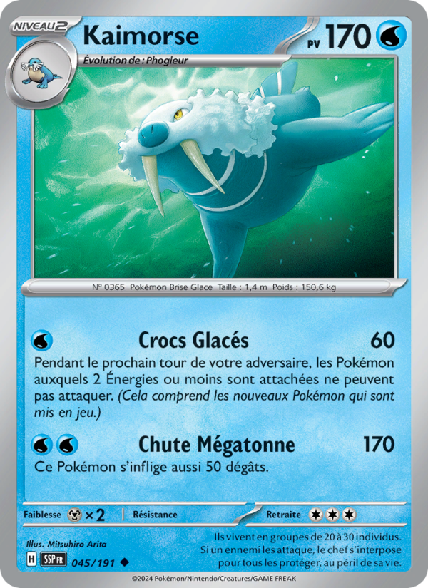 Kaimorse 045 — Étincelles Déferlantes (French Pokémon TCG card)