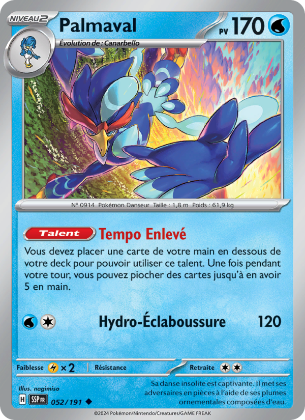 Palmaval 052 — Étincelles Déferlantes (French Pokémon TCG card)